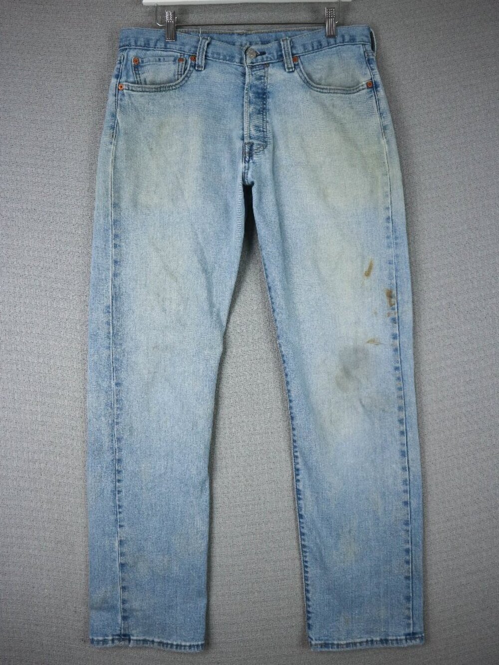 Levis 501 Light Wash Straight Cut Denim Jeans Mens 32x32 2021